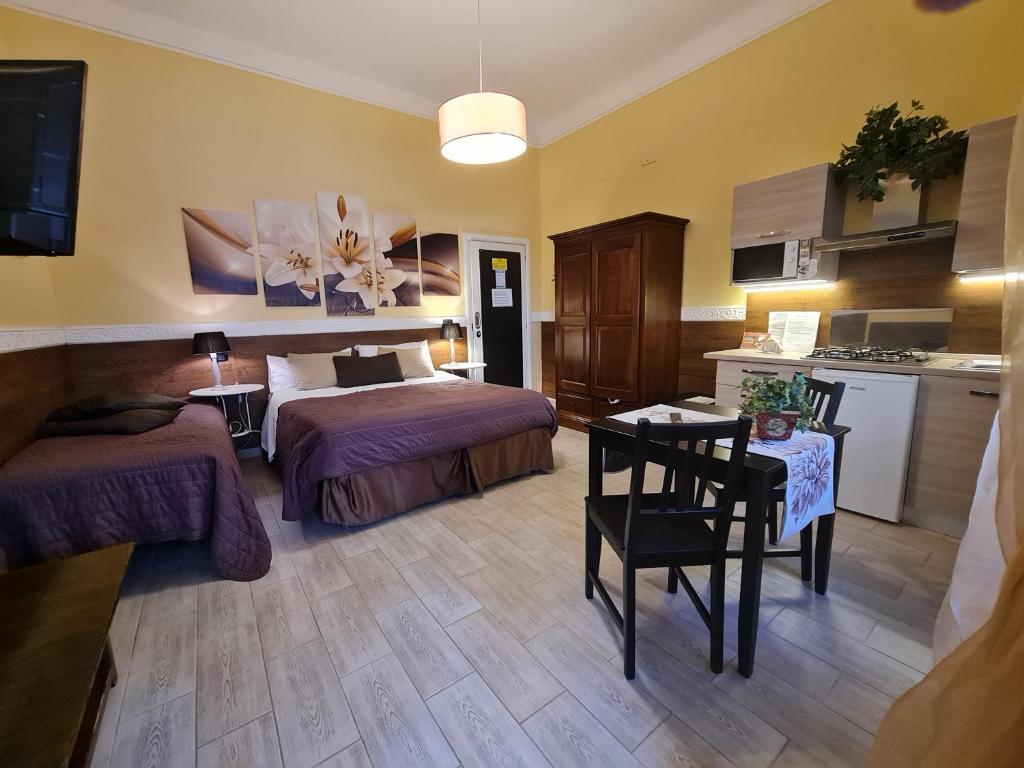 Kuchyň nebo kuchyňský kout v ubytování Taras Di San Vito Guest House