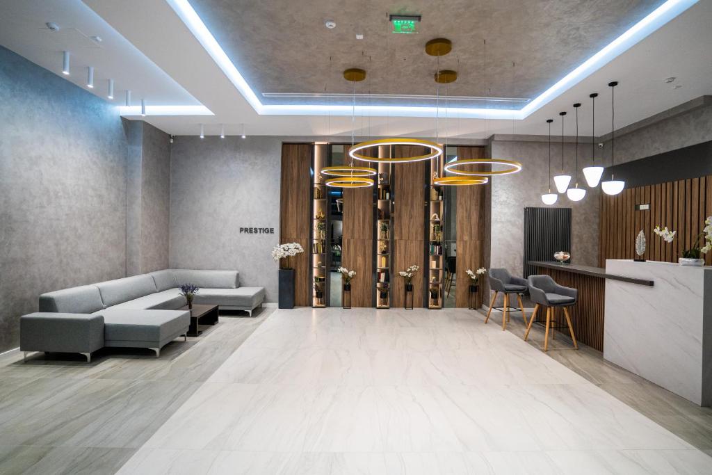 TV a/nebo společenská místnost v ubytování Hotel Prestige