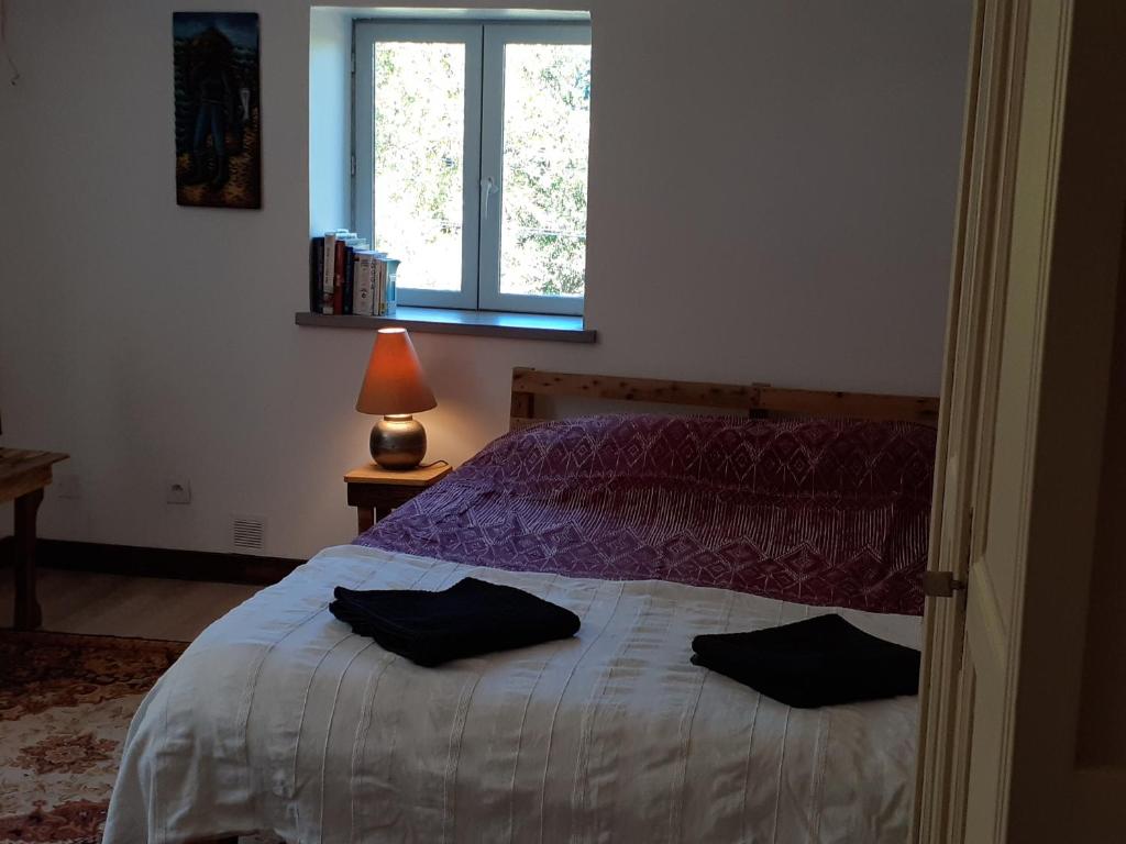 Postel nebo postele na pokoji v ubytování Le Studio du Crot Noir