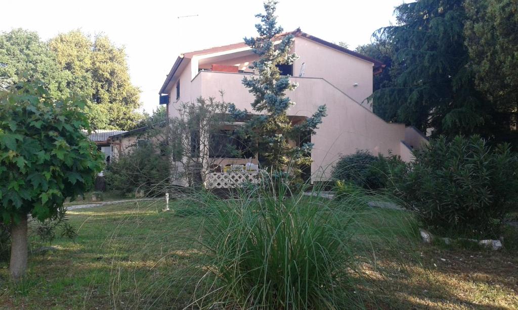 ein Haus in einem Garten mit einem Baum in der Unterkunft Apartments with a parking space Barbariga, Fazana - 11193 in Barbariga