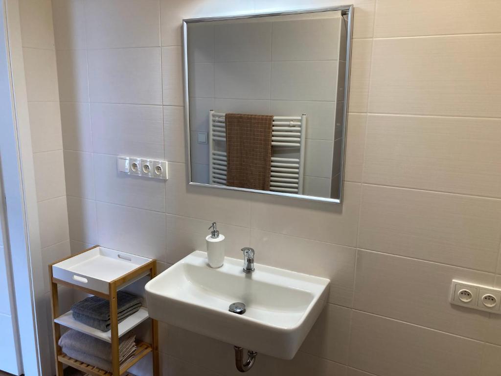 Koupelna v ubytování Apartmány u řeky Nežárky
