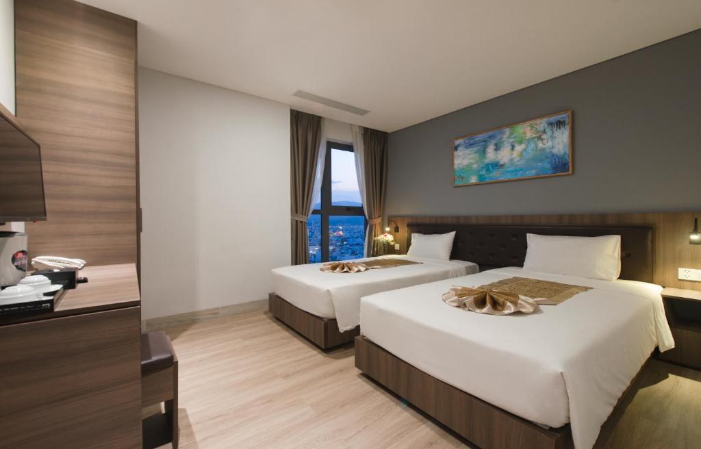 Phòng Deluxe có 2 Giường Đơn Nhìn ra Thành phố
