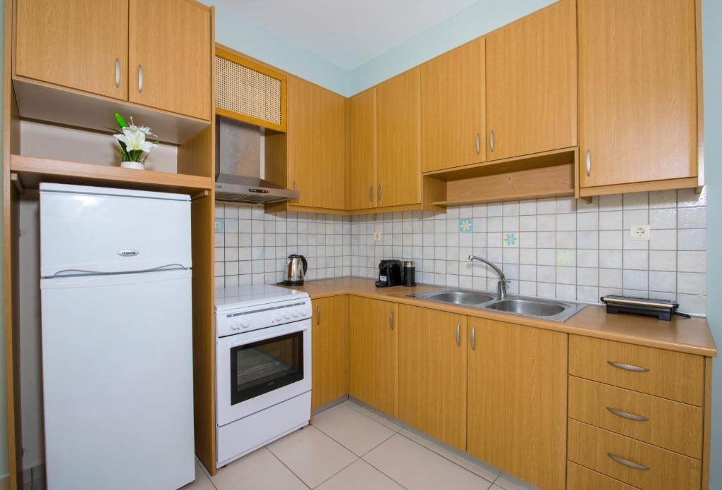 Kuchyň nebo kuchyňský kout v ubytování Peris House Souda