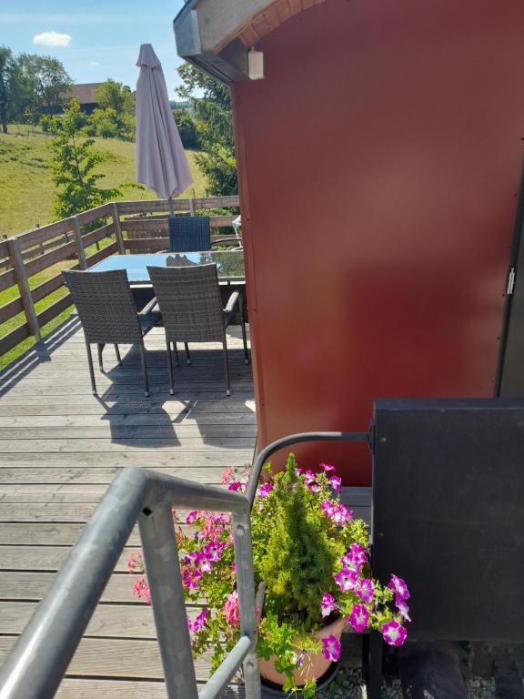 Balkón nebo terasa v ubytování Eisenbahnromantik im Urlaub