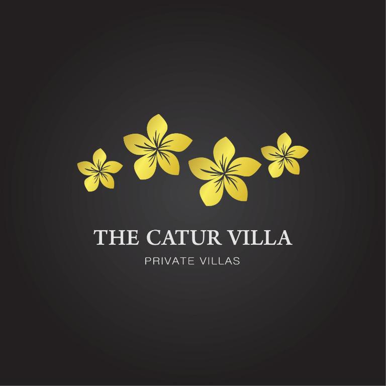 a logo for the carolina villa private villas at The Catur Villa Seminyak in Seminyak