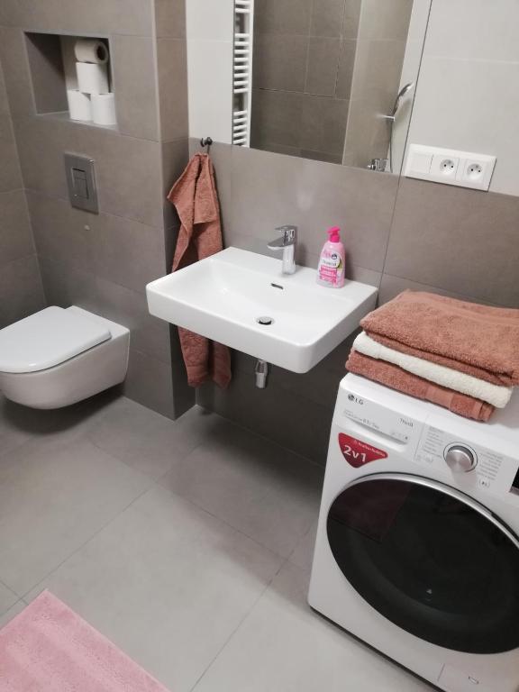 Koupelna v ubytování GLAM apartmán Bučovice