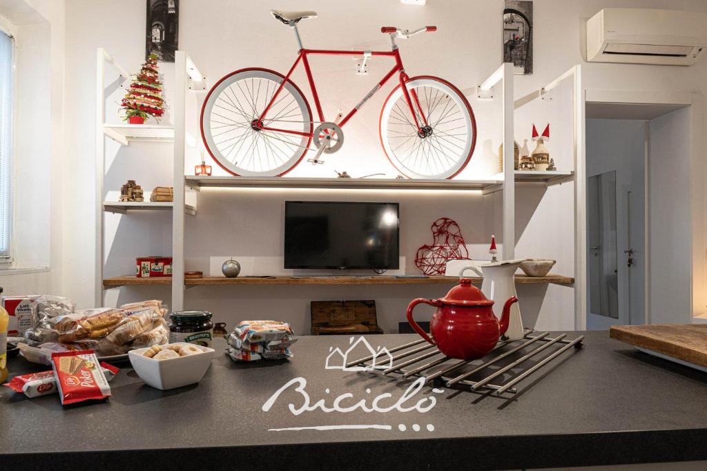 Kuchnia lub aneks kuchenny w obiekcie Biciclo' Rosso Ferrara