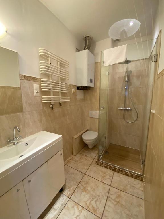 Kúpeľňa v ubytovaní Apartament F21B Deluxe w Bielawie Góry Sowie