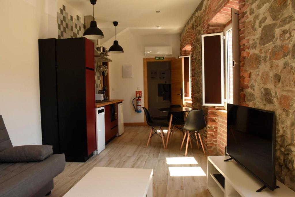 TV a/nebo společenská místnost v ubytování Apartamentos Tierra y Arte