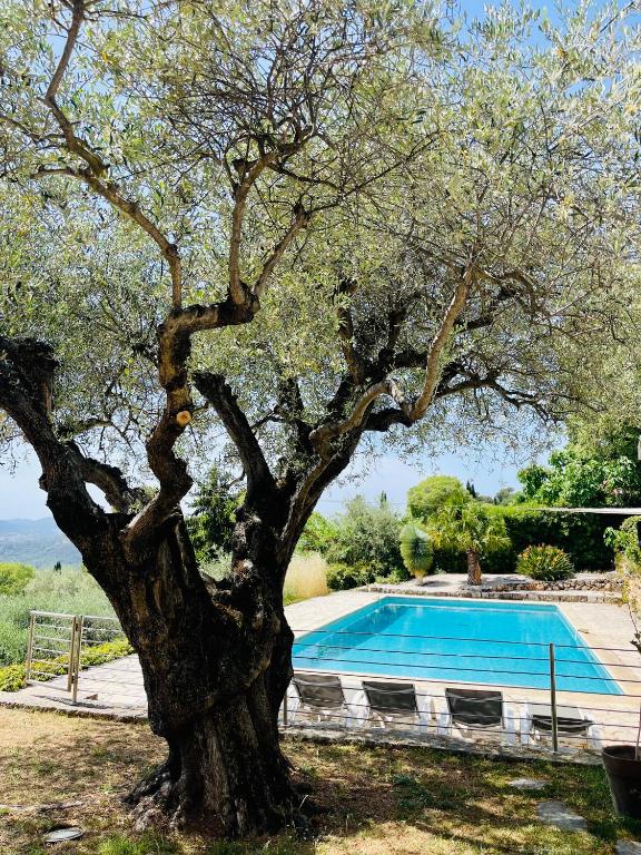 Bazén v ubytovaní Villa atypique - Vue mer et piscine chauffée alebo v jeho blízkosti