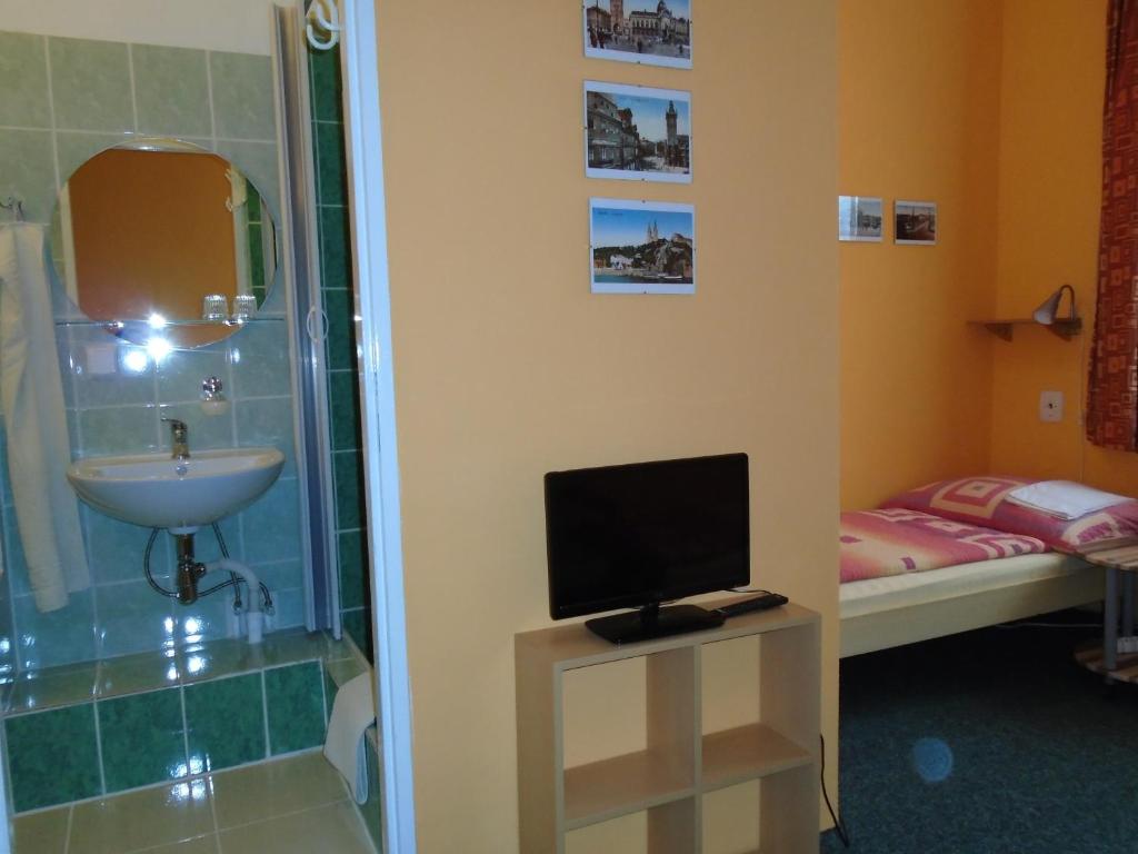 Telewizja i/lub zestaw kina domowego w obiekcie Pension Dobroucky