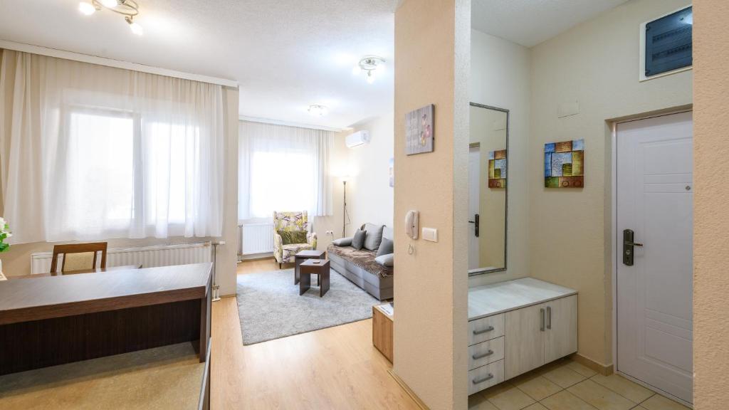 Postel nebo postele na pokoji v ubytování Lux Apartman D&N