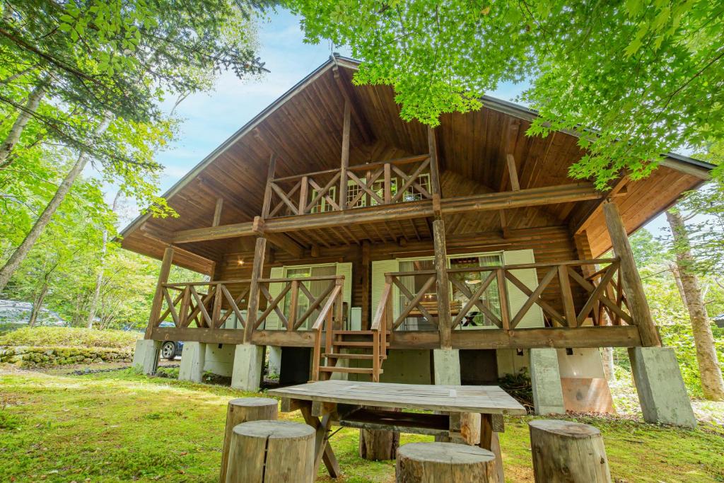 Zahrada ubytování 月の街60号北軽井沢