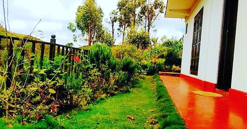 a house with a fence and a yard with plants at Green Gregory Villa Nuwara Eliya in Nuwara Eliya