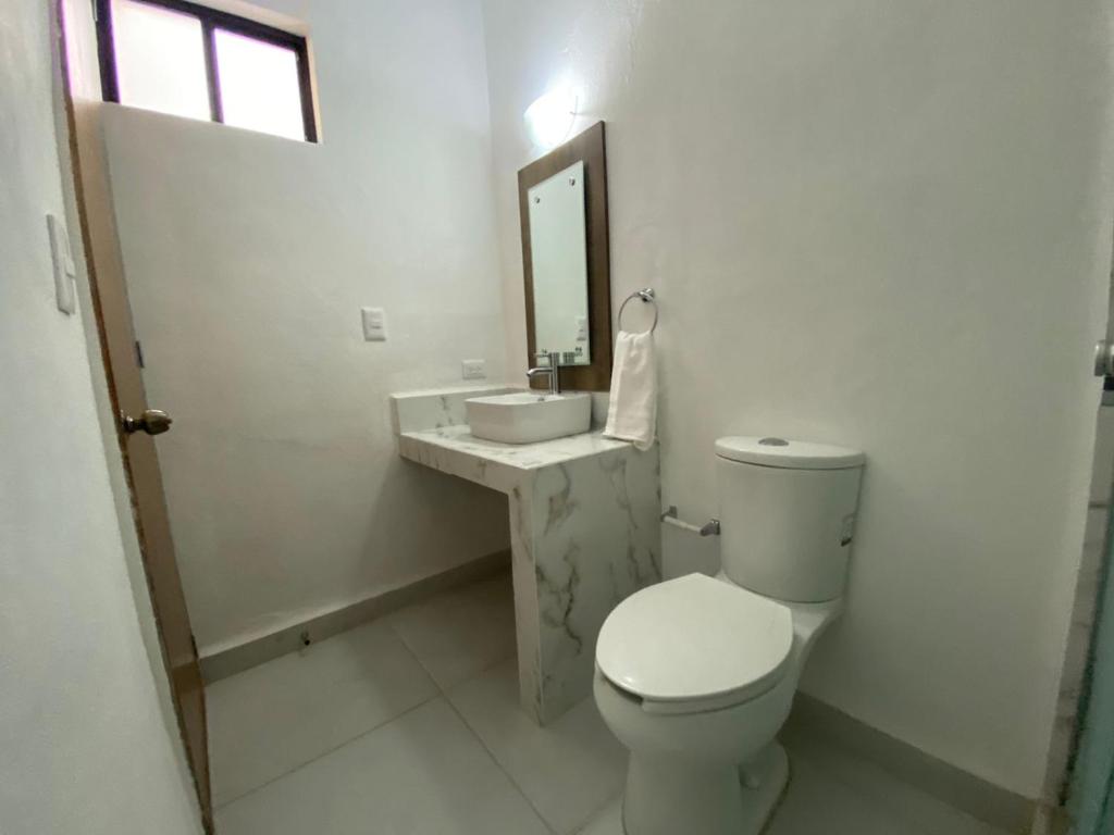 Koupelna v ubytování Hotel La Lejona