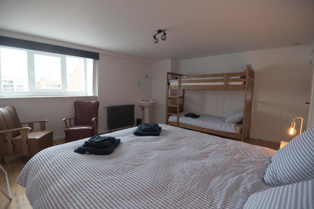 Postel nebo postele na pokoji v ubytování Vakantiehuis huYze-K