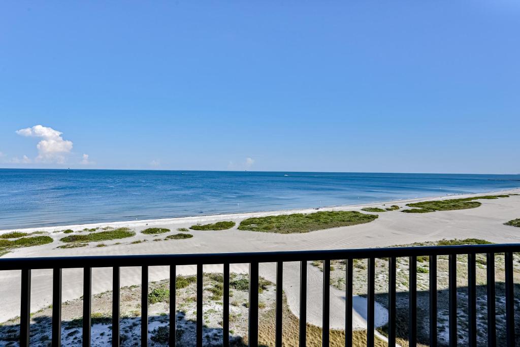 a view of the beach from a balcony at Lighthouse Towers 1002 in Clearwater Beach