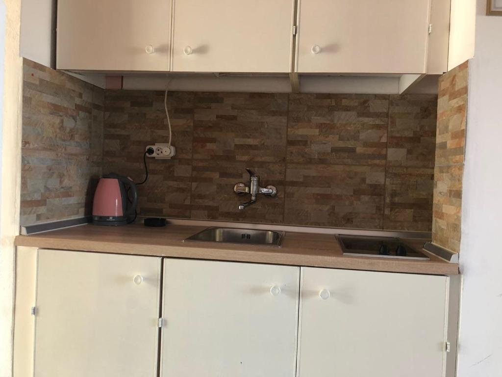 Kuchyň nebo kuchyňský kout v ubytování Apartment Kali 14116c