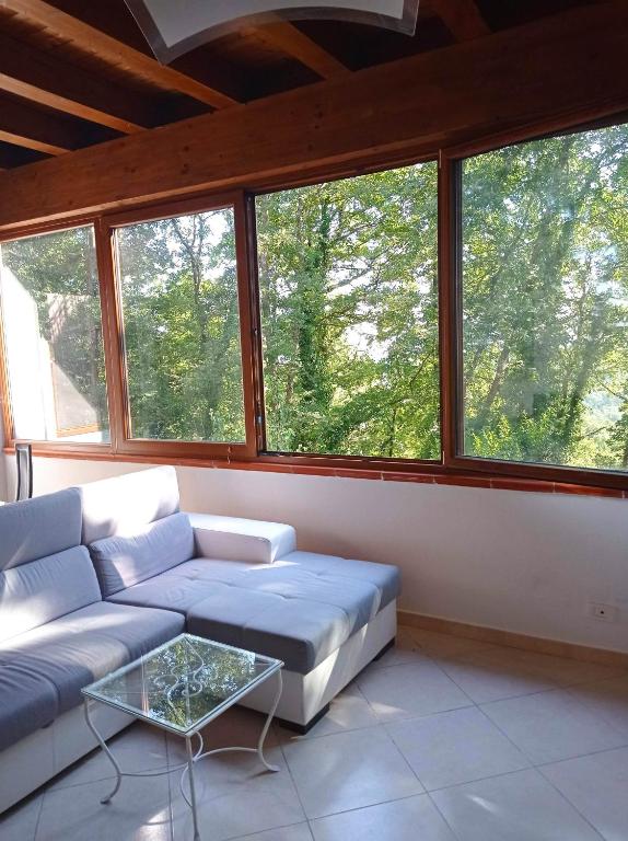 Posezení v ubytování Casa dei Faggi