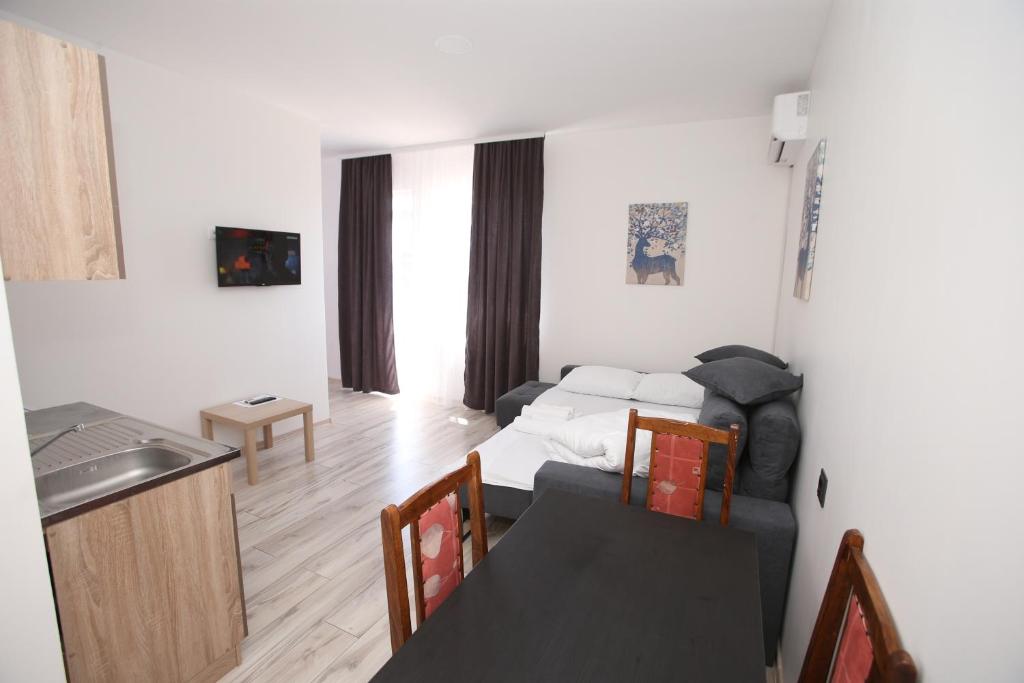 Kuchyň nebo kuchyňský kout v ubytování Vurk INN Paracin