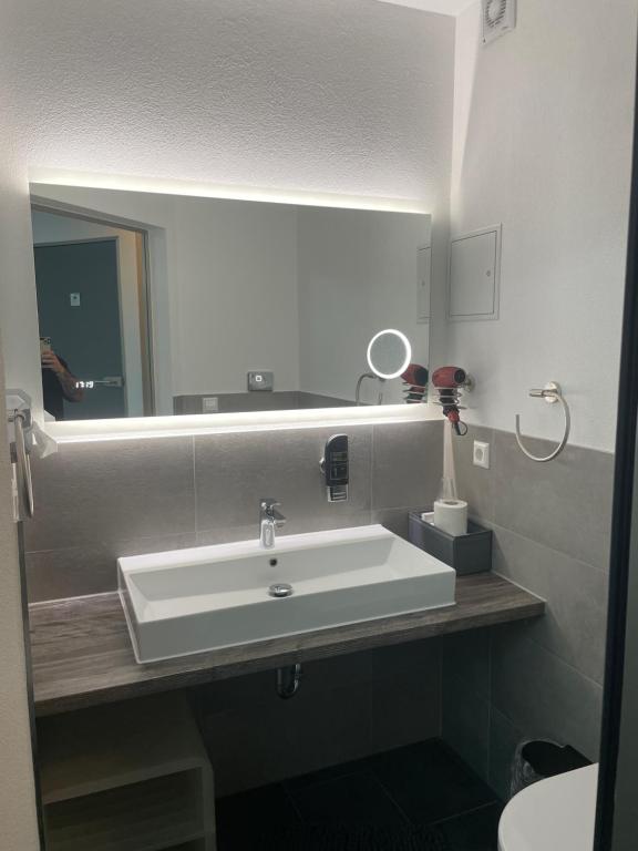 Koupelna v ubytování Hotel Il David