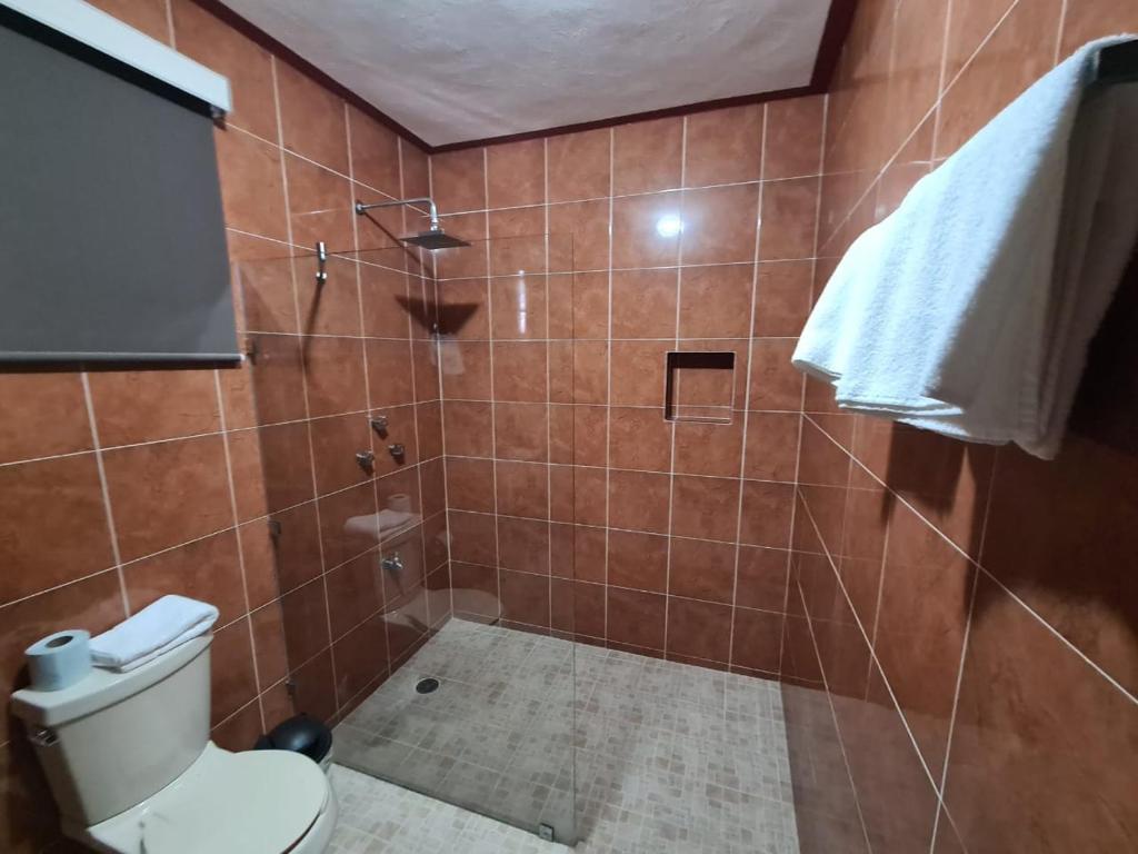 Koupelna v ubytování Hotel La Piramide Izamal
