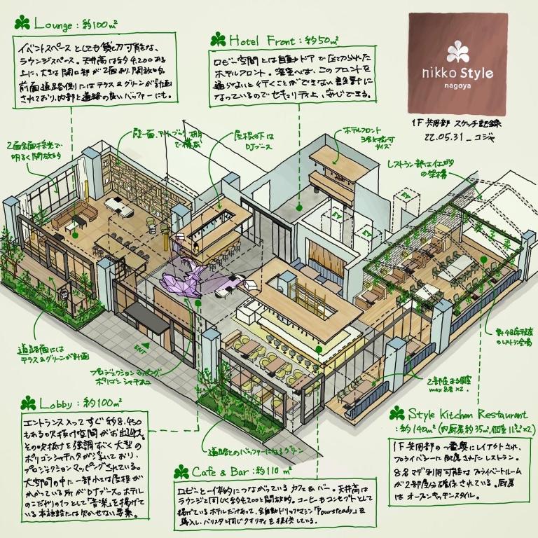a floor plan of a house with a diagram at Nikko Style Nagoya in Nagoya