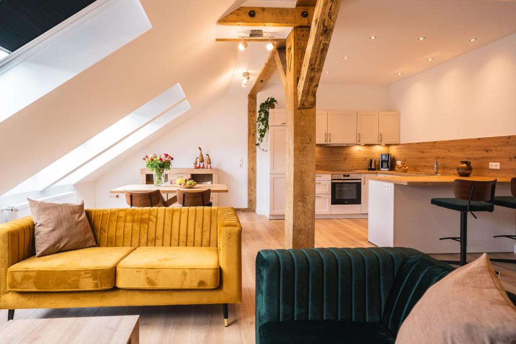 Kuchyň nebo kuchyňský kout v ubytování Hotel Großbach