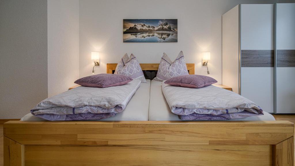 Postel nebo postele na pokoji v ubytování Haus Egger