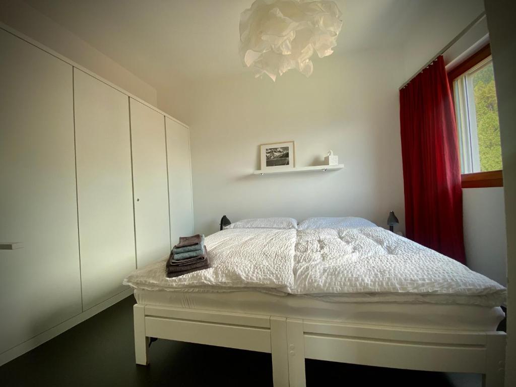 Postel nebo postele na pokoji v ubytování Ferienwohnung Crap Ner