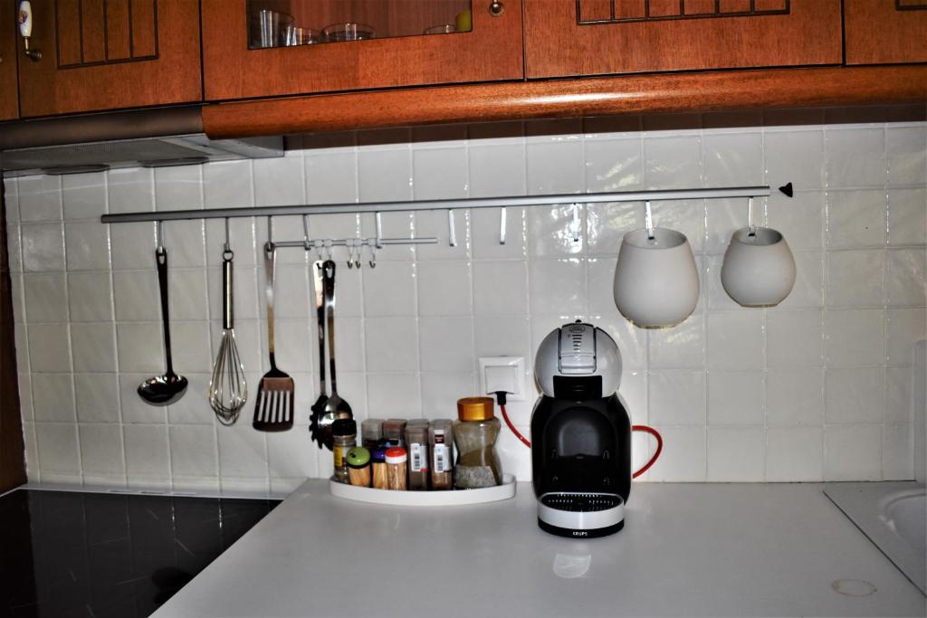 Kuchyň nebo kuchyňský kout v ubytování Stonehouse dome Lagadia