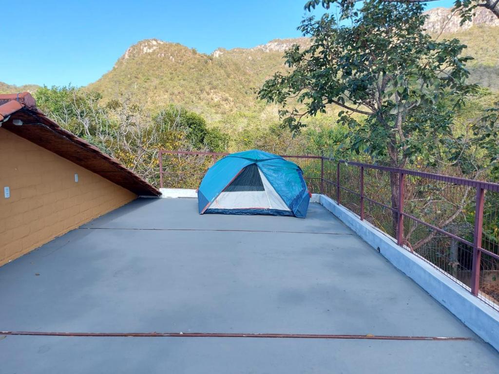Camping Serra Santana tesisinde bir balkon veya teras