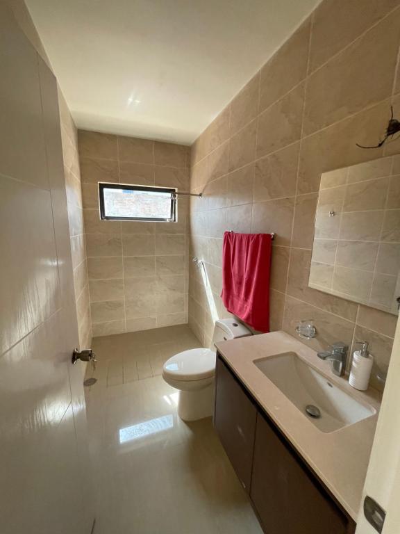 Koupelna v ubytování Casa Samu