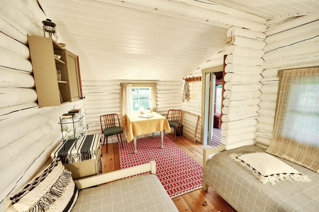 Posezení v ubytování Muhu cabin Aasa