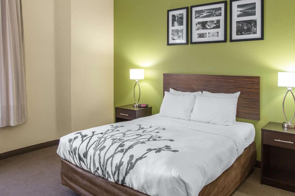 Ein Bett oder Betten in einem Zimmer der Unterkunft Sleep Inn &amp; Suites Bakersfield North