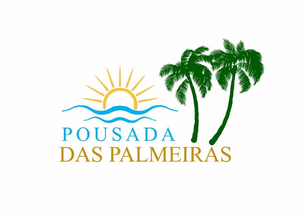 two palm trees and the sun and the ocean at Pousada Das Palmeiras in Jaboatão dos Guararapes