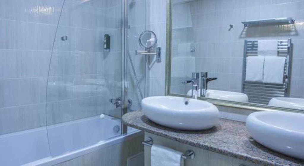 Koupelna v ubytování Hotel Bulevard