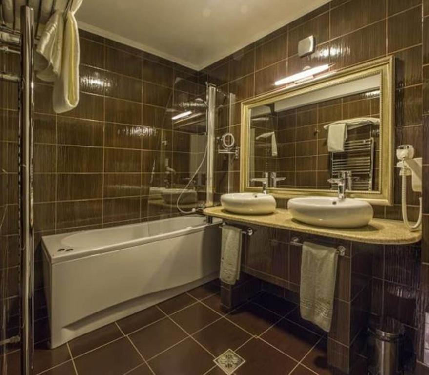 Koupelna v ubytování Hotel Bulevard