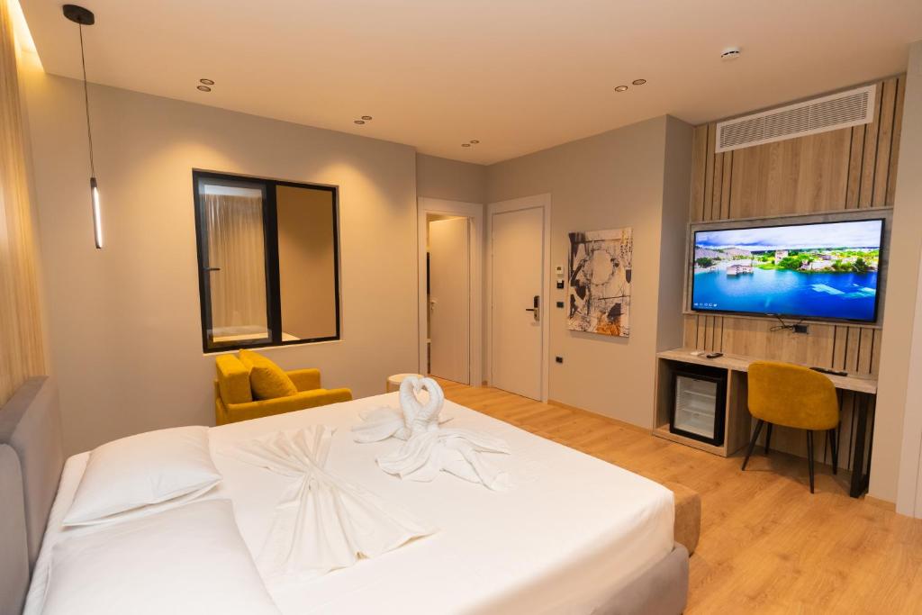 TV a/nebo společenská místnost v ubytování Esbjerg Hotel
