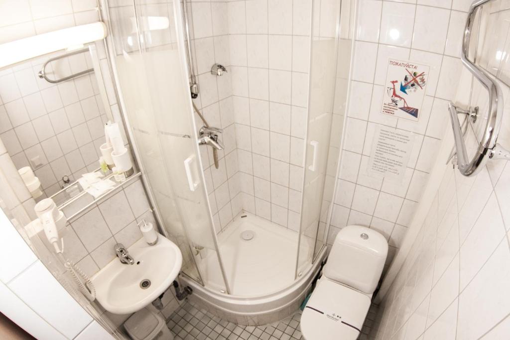Koupelna v ubytování Mini-Hotel Kyivskyі