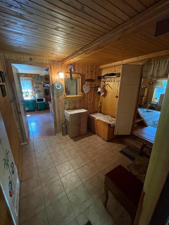 Koupelna v ubytování Domek całoroczny u Zosi