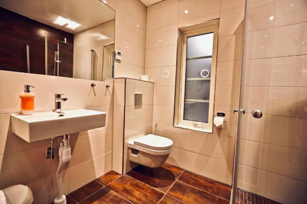 Koupelna v ubytování Lapland Lodge