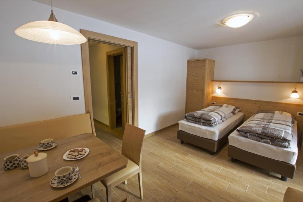 Posteľ alebo postele v izbe v ubytovaní Apartements Precalalt