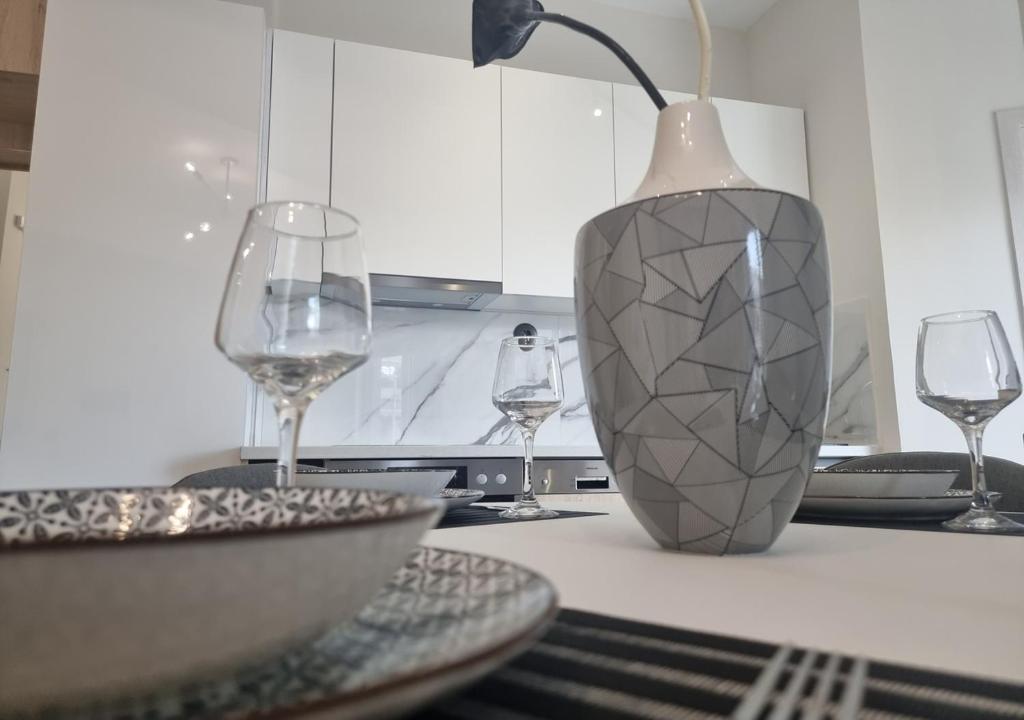 Kuchyň nebo kuchyňský kout v ubytování Dream Home Veria