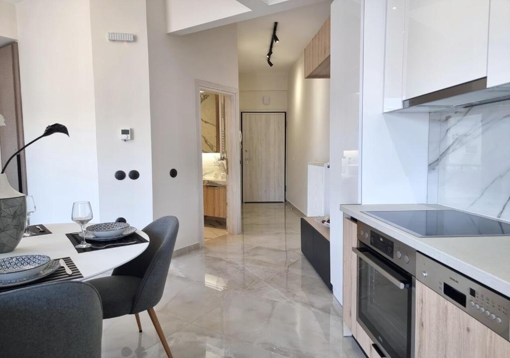 Kuchyň nebo kuchyňský kout v ubytování Dream Home Veria
