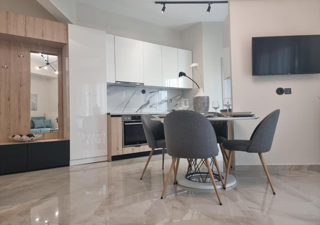 Kuchyň nebo kuchyňský kout v ubytování Dream Home Veria