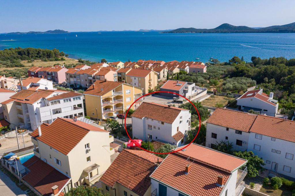an aerial view of a town with houses at Apartments with a parking space Biograd na Moru, Biograd - 863 in Biograd na Moru