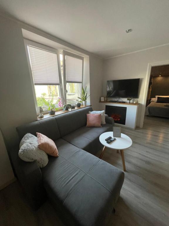TV a/nebo společenská místnost v ubytování Apartament Centrum Bodzentyńska, centrum Rynek, bezpłatny parking