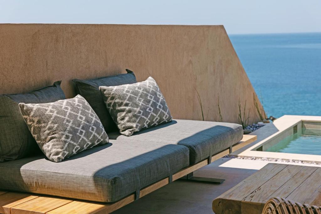 Posezení v ubytování Altera cave villas