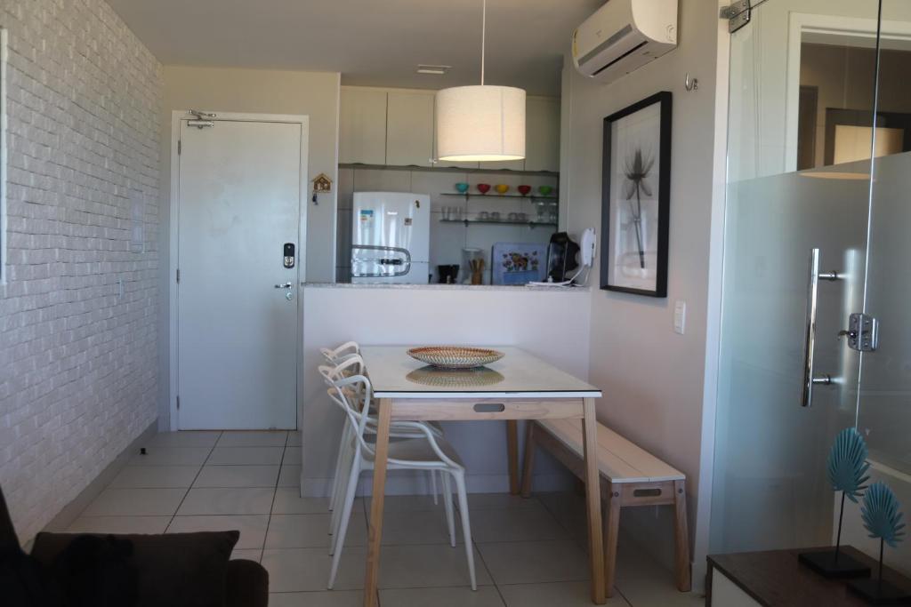 Kuchyň nebo kuchyňský kout v ubytování Cumbuco - VGSun Apartment 402